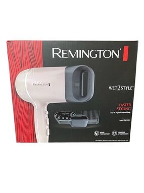 Remington Wet2Style Hair Dryer 1875W Ceramic Ionic with Attachments NEW